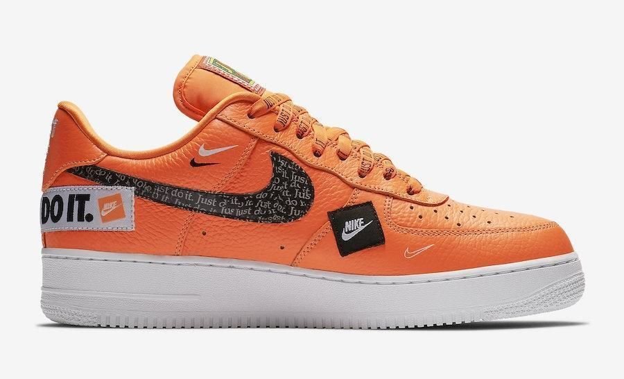 Men's Air Force 1 '07 Premium Low Just Do It Orange Shoes