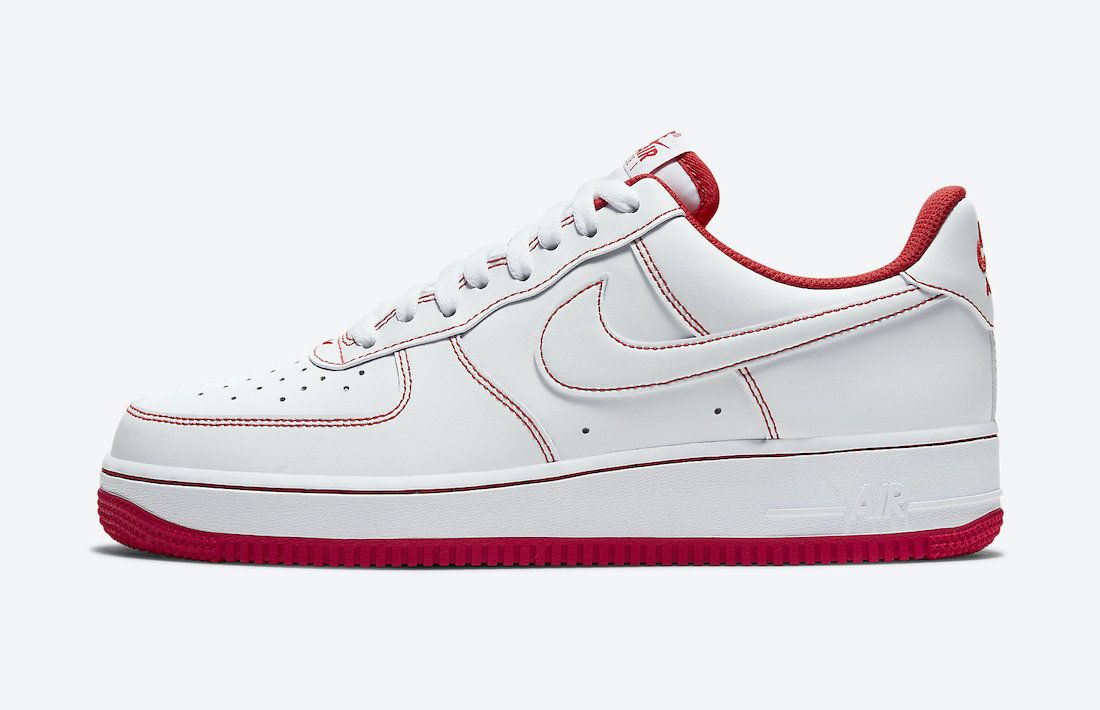 Men's Air Force 1 Exposed Red Stitching Shoes