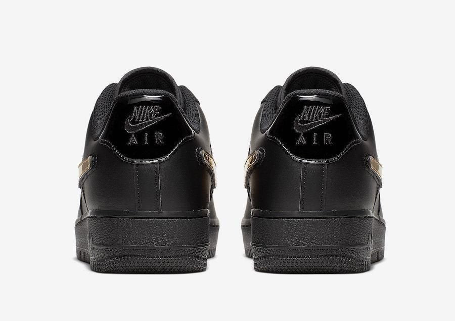 Men's Air Force 1 Low 07 Black Metallic Gold Shoes - Image 3