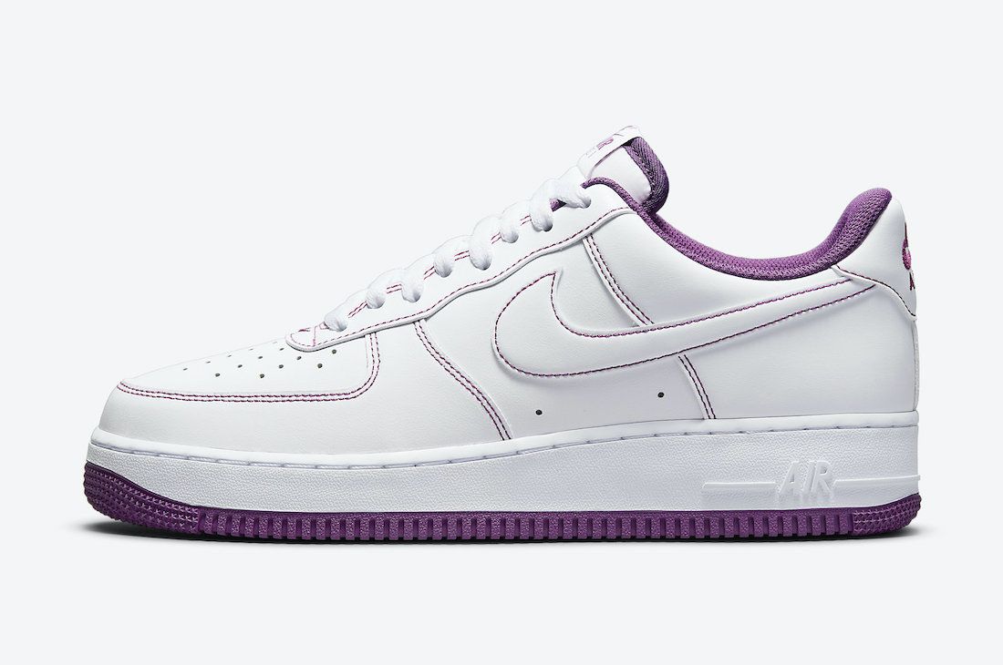 Men's Air Force 1 Low Covered Purple Stitching Shoes