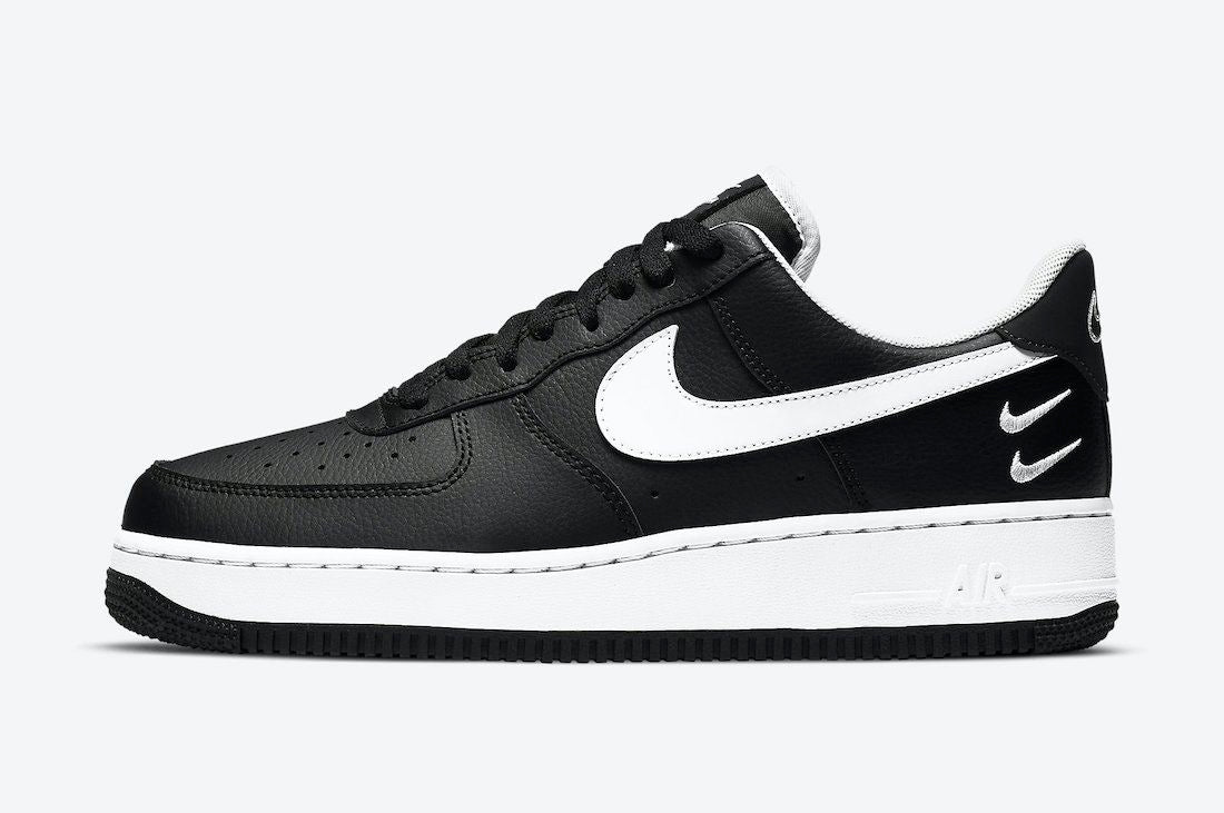 Men's Air Force 1 Low Double Mini Swooshes Black Shoes