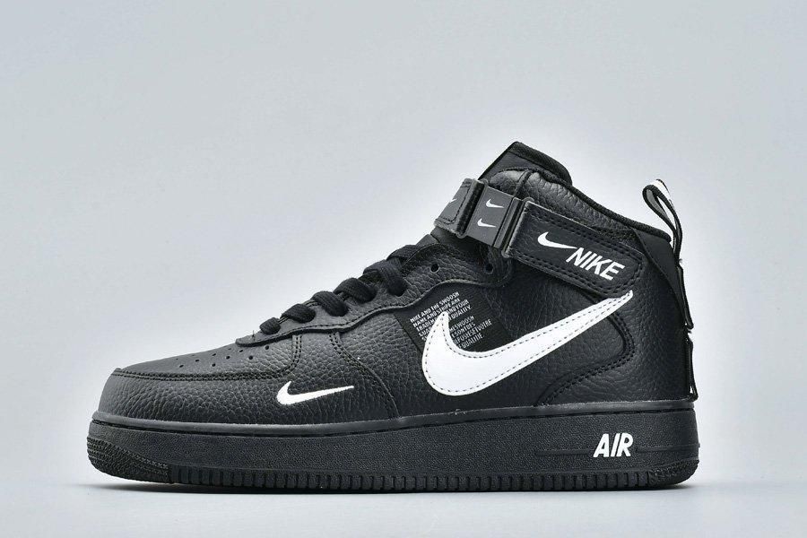 Men's Air Force 1 Mid Utility Black Shoes