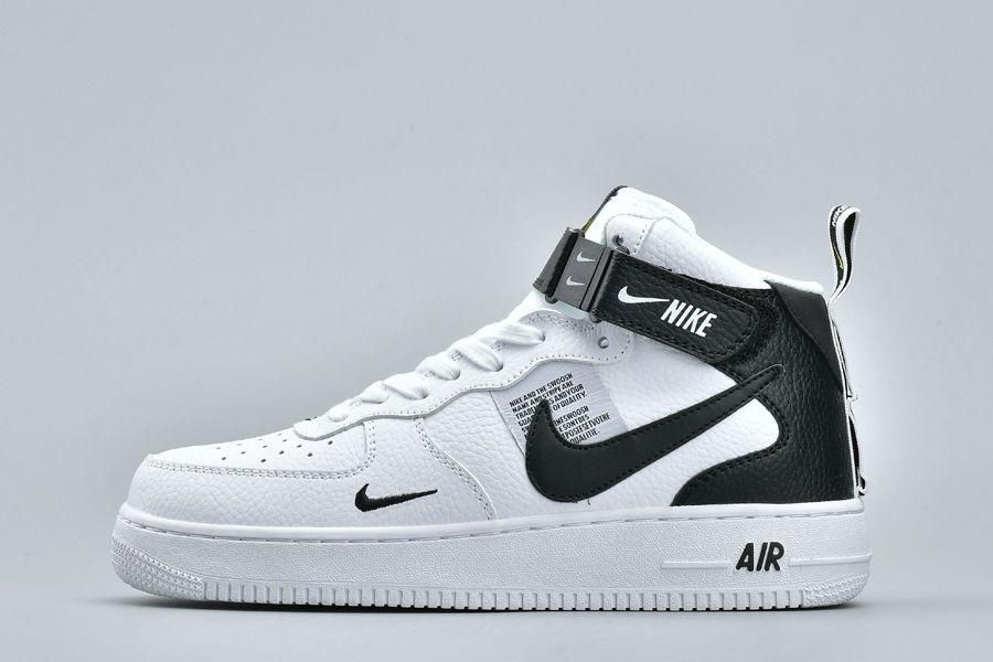 Men's Air Force 1 Mid Utility White Shoes