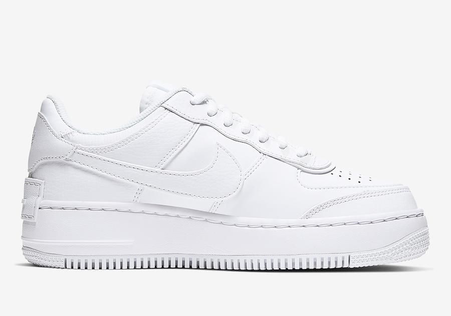 Men's Air Force 1 Shadow Low Triple White Shoes