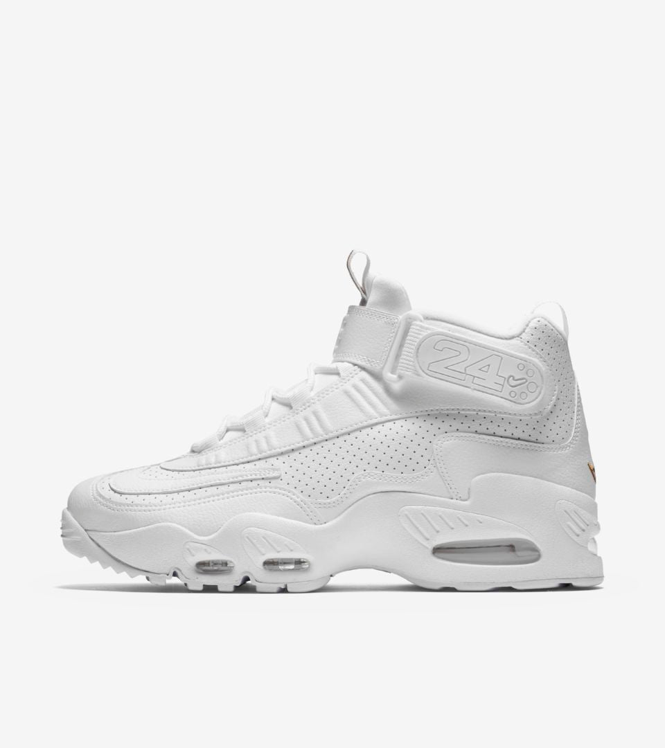 Men's Air Griffey Max 1 Inductkid Triple White Shoes