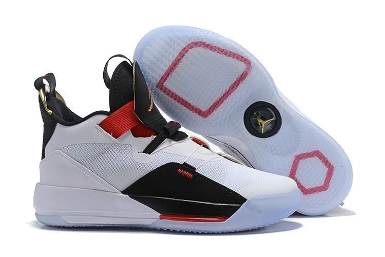 Men's Air Jordan XXXIII 33 PF Future Of Flight White Red Shoes - Image 3