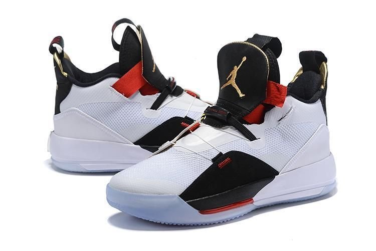 Men's Air Jordan XXXIII 33 PF Future Of Flight White Red Shoes - Image 2
