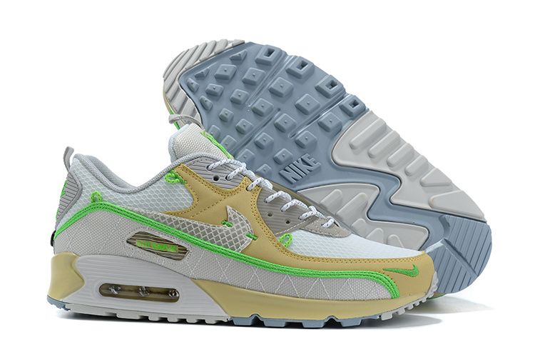 Men's Air Max 90 Beige Green Shoes - Image 2