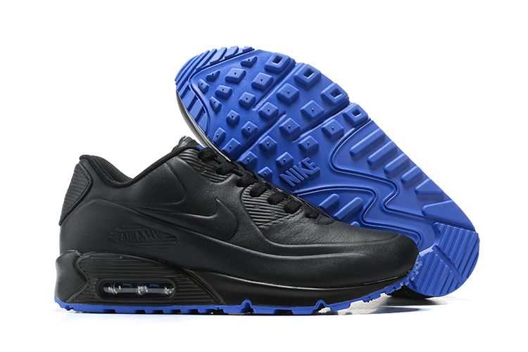 Men's Air Max 90 Black Cobalt Blue Shoes - Image 2