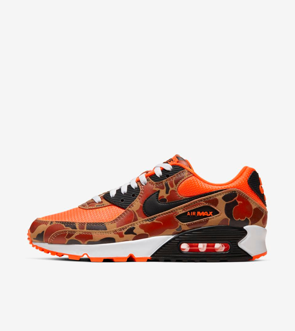 Men's Air Max 90 Orange Duck Camo Shoes