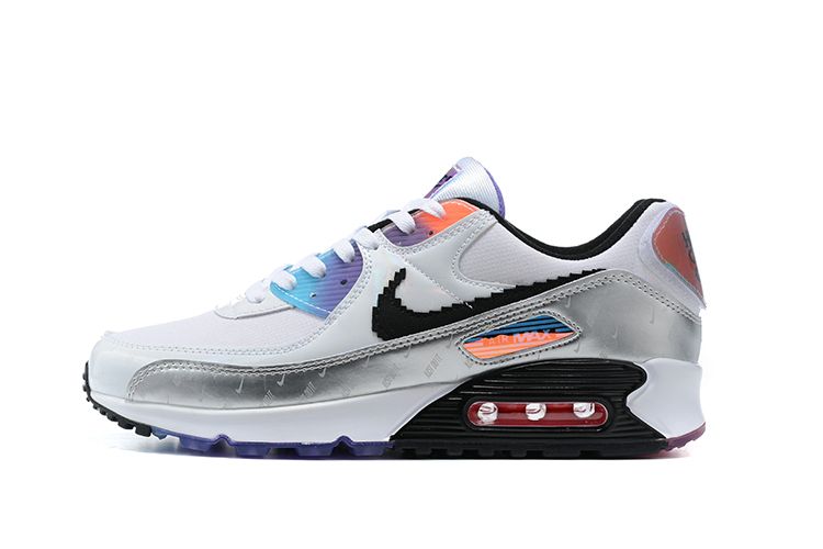 Men's Air Max 90 White Purple Shoes