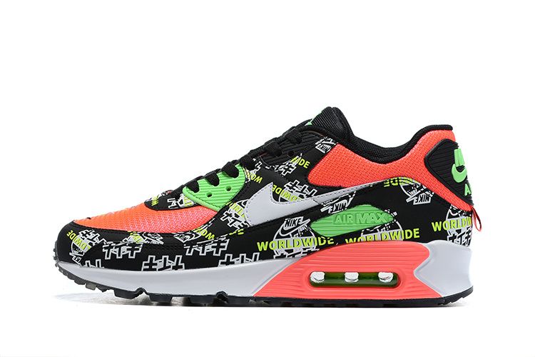 Men's Air Max 90 Worldwide Black Orange Shoes