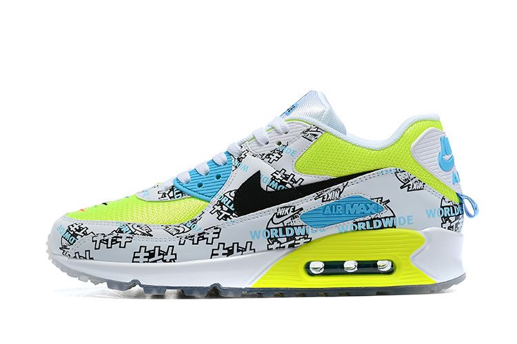 Men's Air Max 90 Worldwide White Green Shoes
