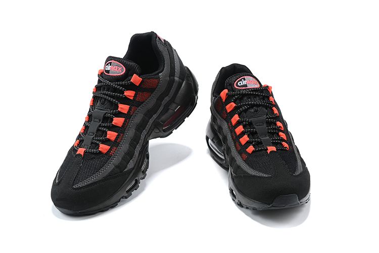 Men's Air Max 95 Black Red Orange Shoes - Image 3