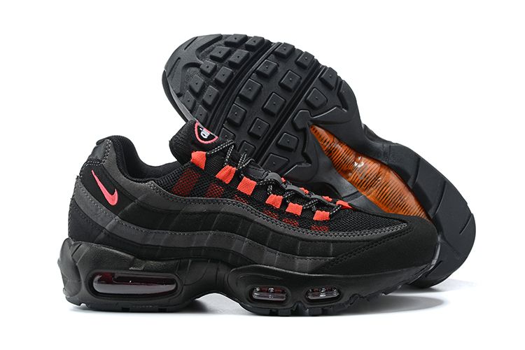 Men's Air Max 95 Black Red Orange Shoes - Image 2