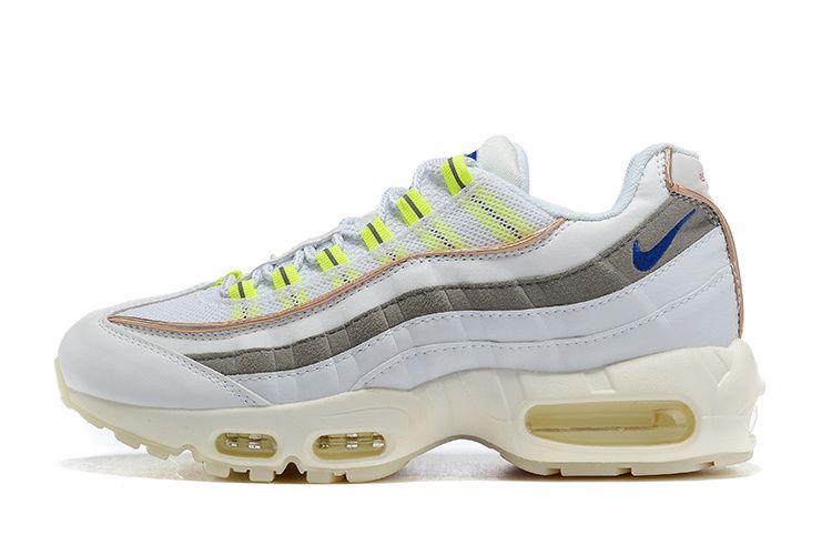 Men's Air Max 95 White Green Lace Shoes