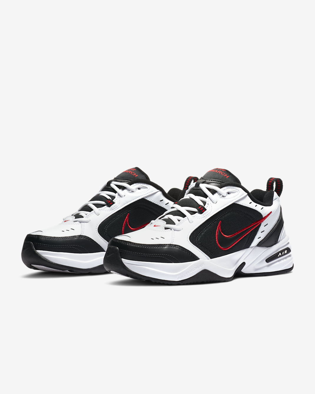 Men's Air Monarch 4 White Black Shoes - Image 4