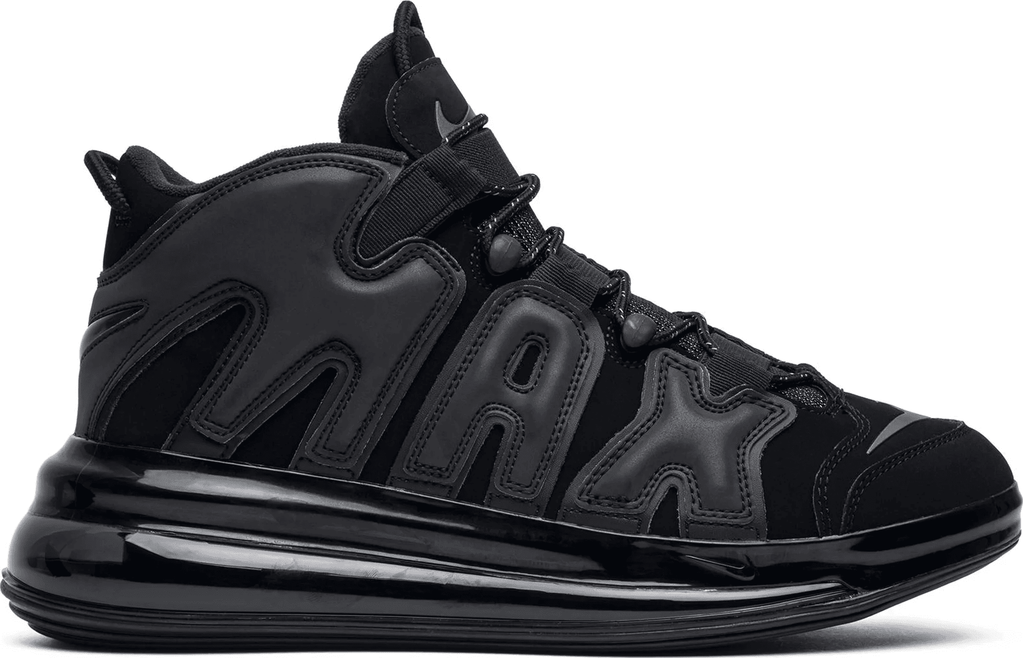 Men's Air More Uptempo 720 QS Triple Black Shoes