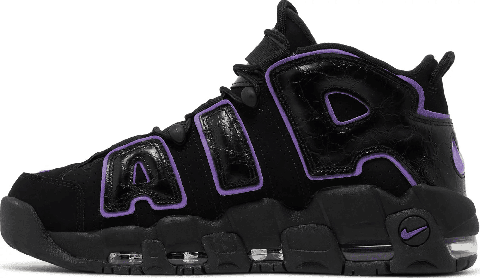 Men's Air More Uptempo 96' Black Action Grape Shoes
