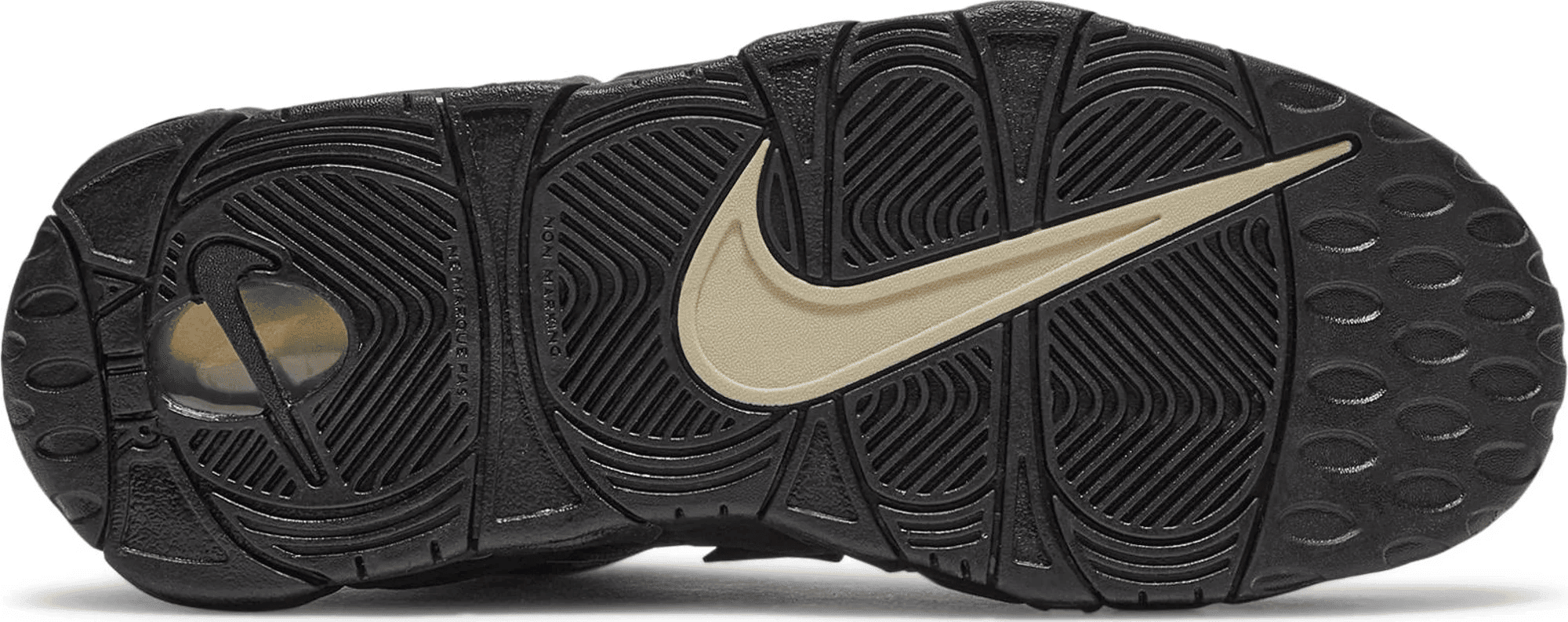 Men's Air More Uptempo GS Black Metallic Gold Star Shoes - Image 5