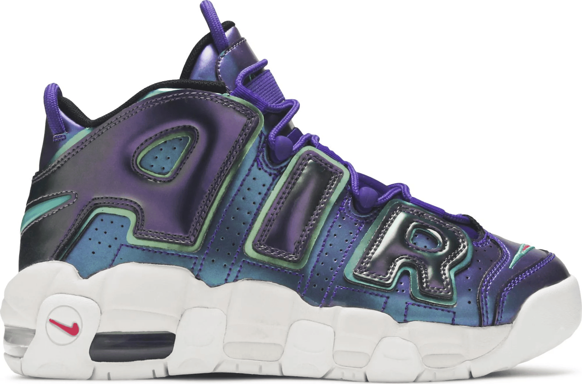 Men's Air More Uptempo GS Iridescent Purple Shoes - Image 2