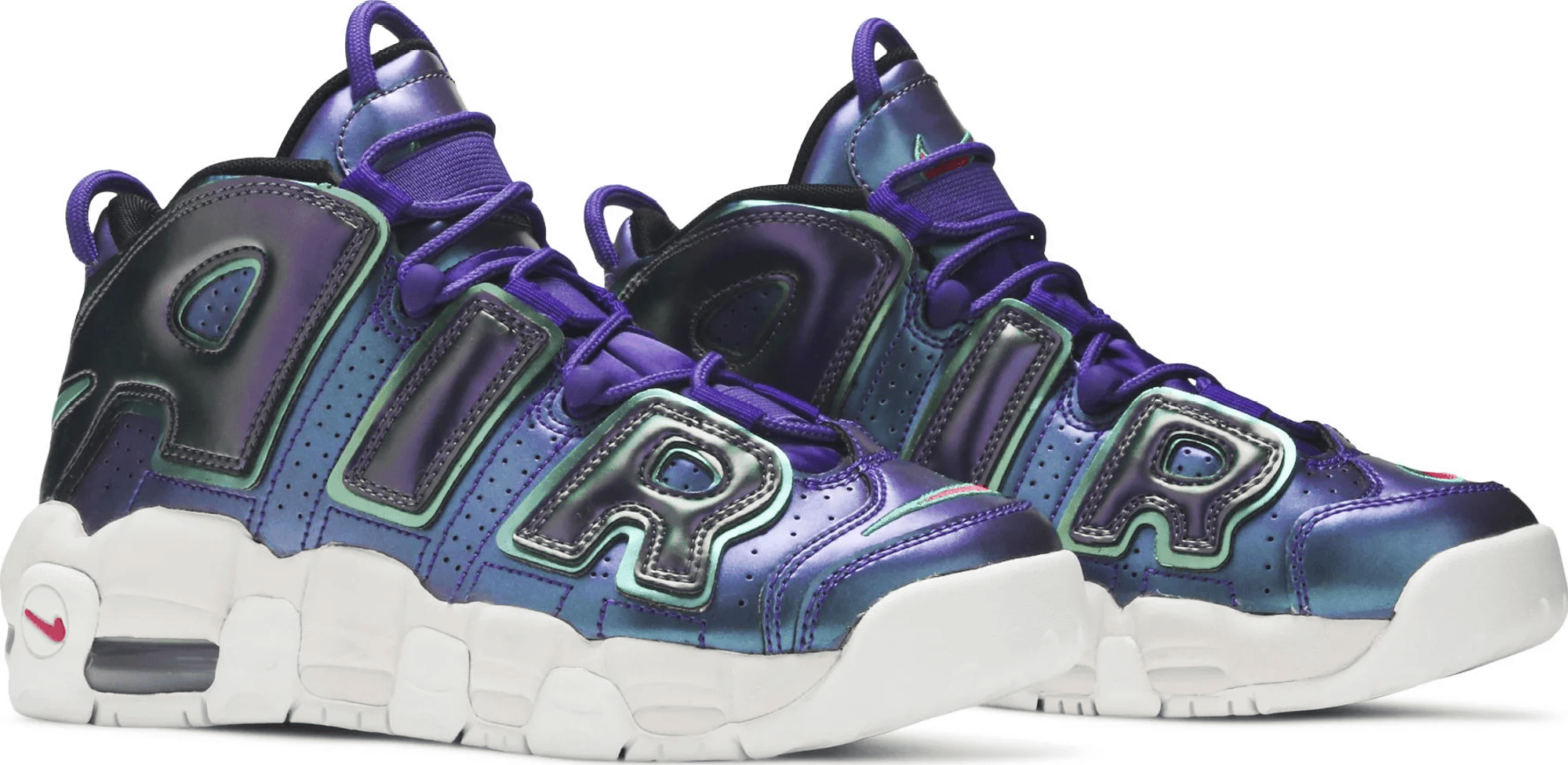 Men's Air More Uptempo GS Iridescent Purple Shoes - Image 3