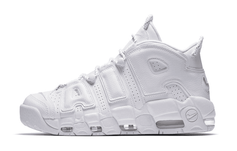 Men's Air More Uptempo GS Triple White Shoes