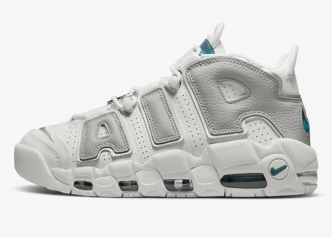 Men's Air More Uptempo Metallic Teal Shoes