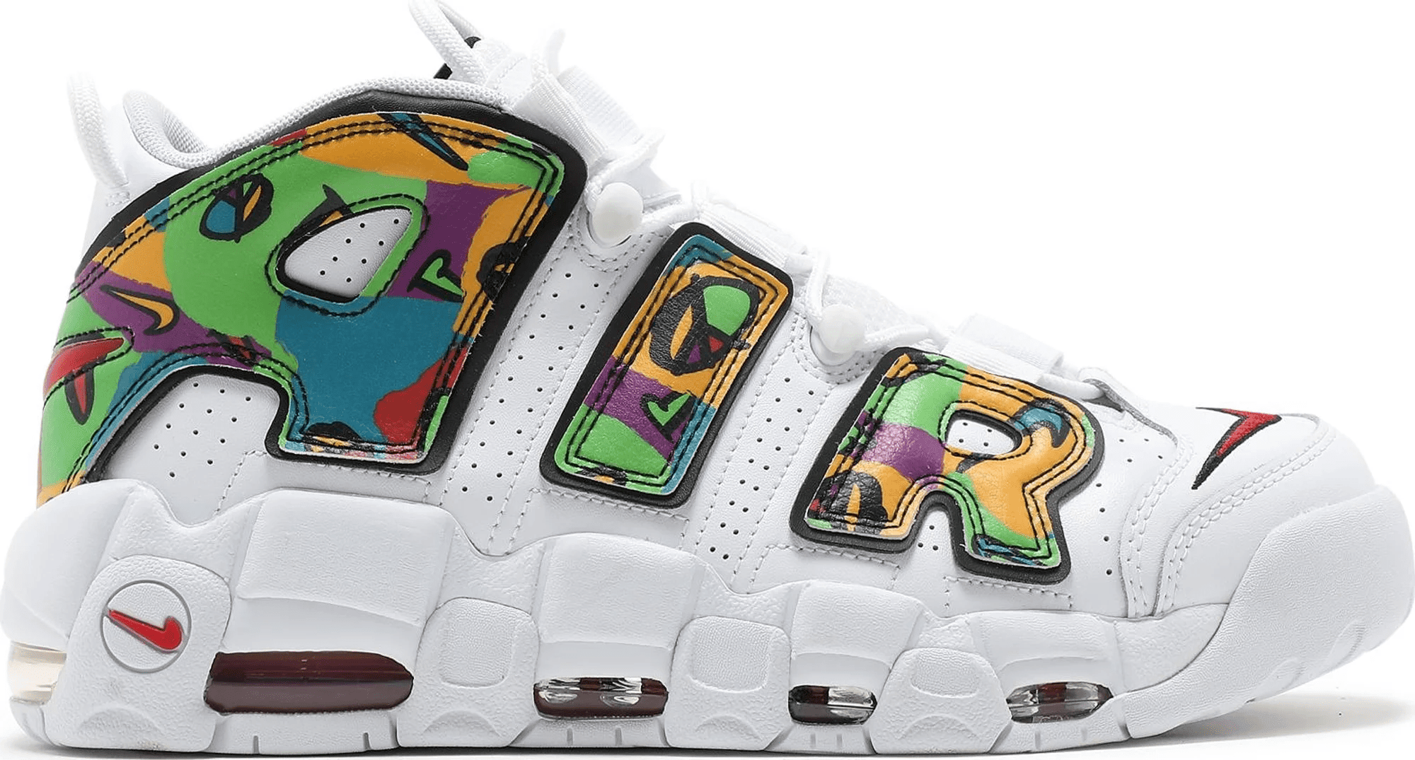 Men's Air More Uptempo Peace Love and Basketball Shoes - Image 2