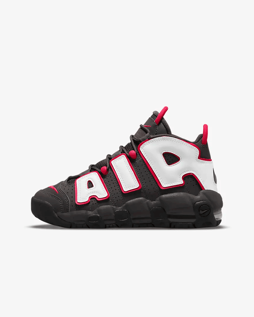 Men's Air More Uptempo PS Medium Ash Siren Red White Shoes