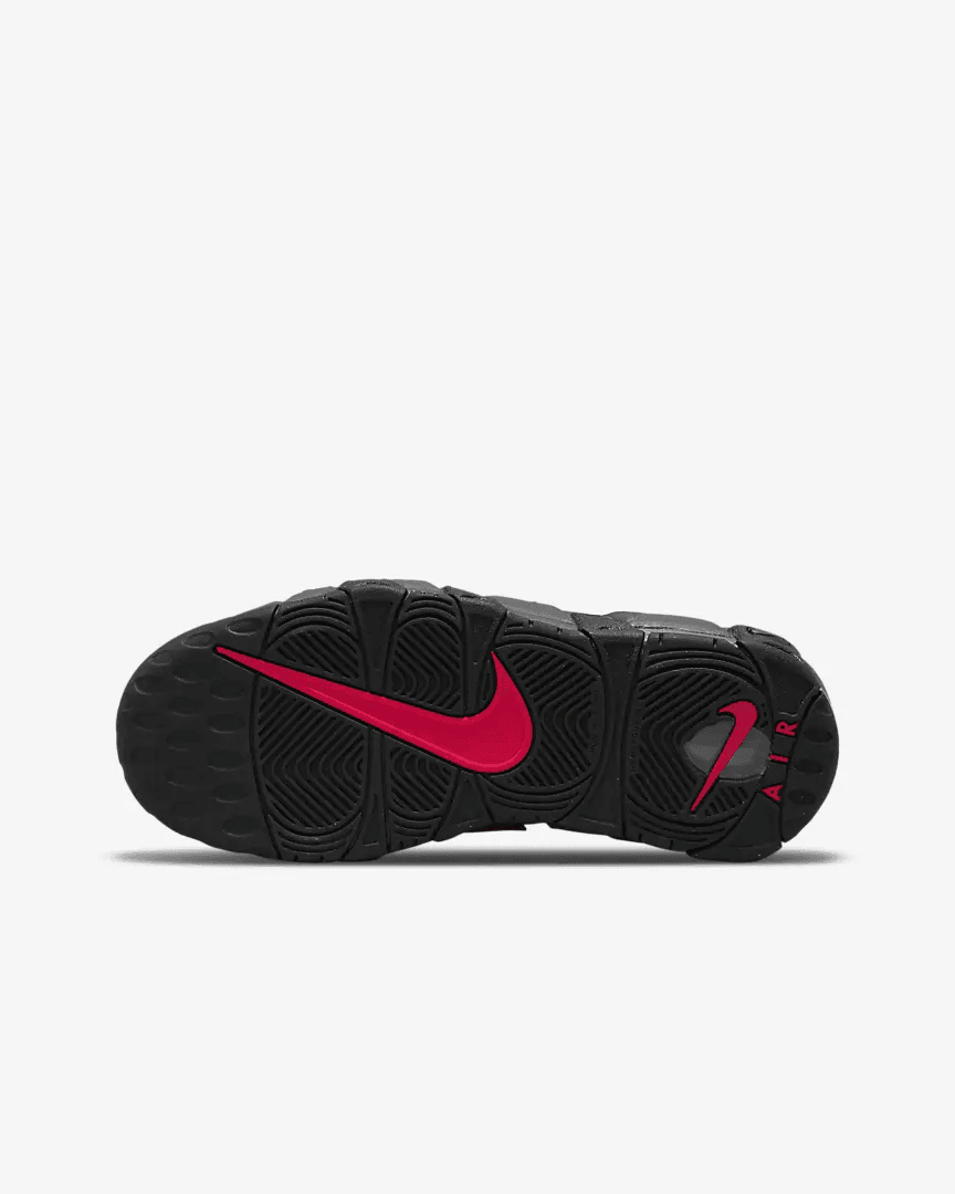 Men's Air More Uptempo PS Medium Ash Siren Red White Shoes - Image 6