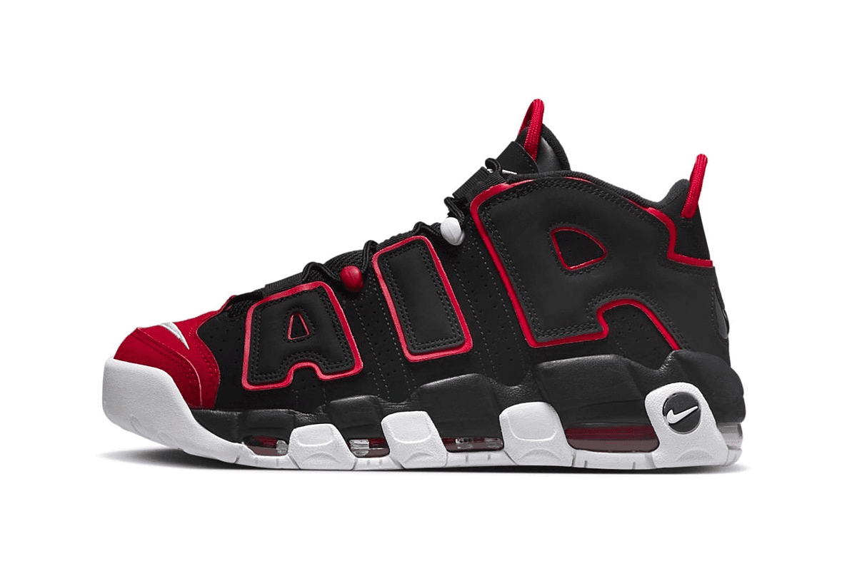 Men's Air More Uptempo Red Toe Shoes