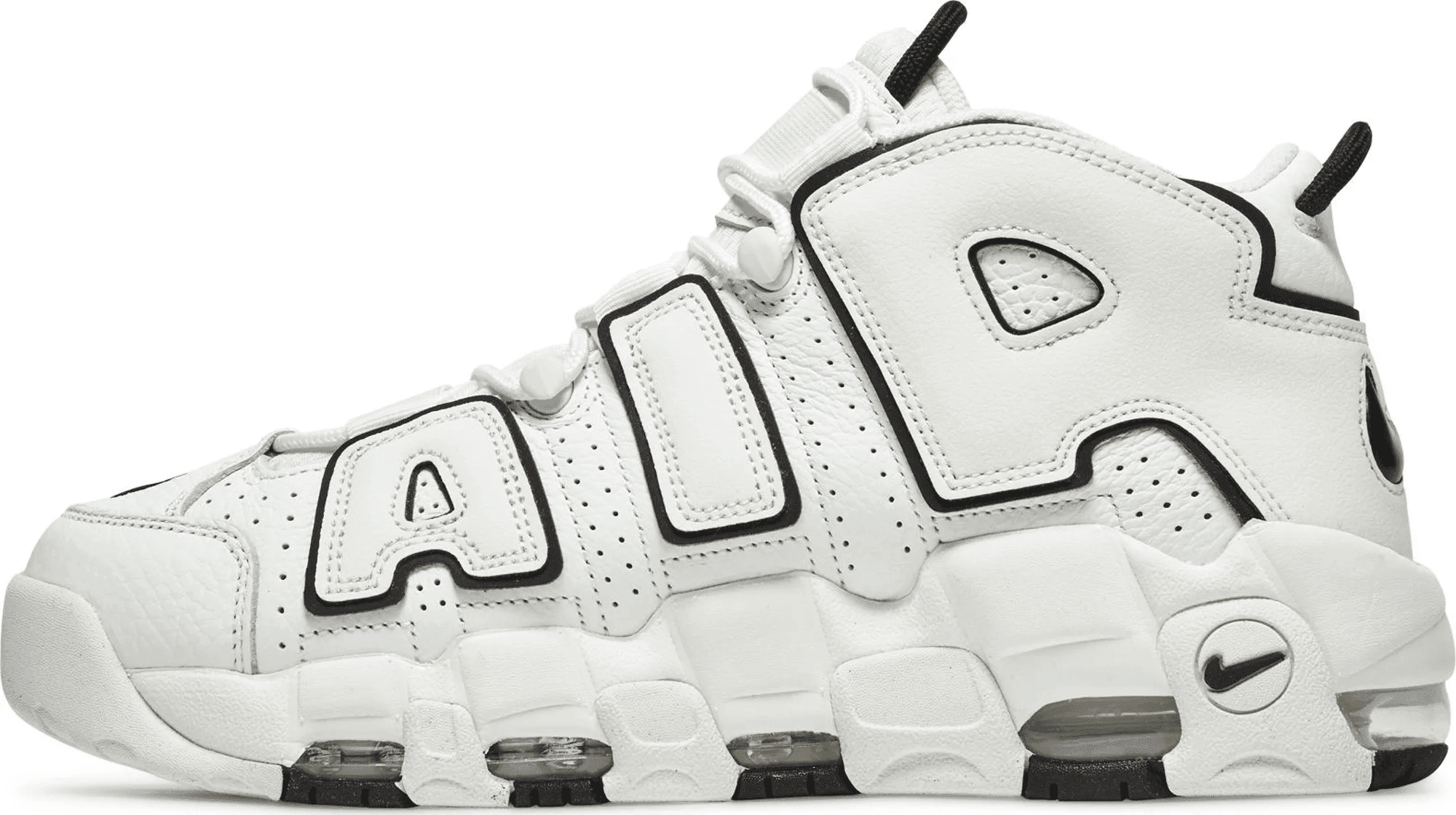 Men's Air More Uptempo White Black Shoes