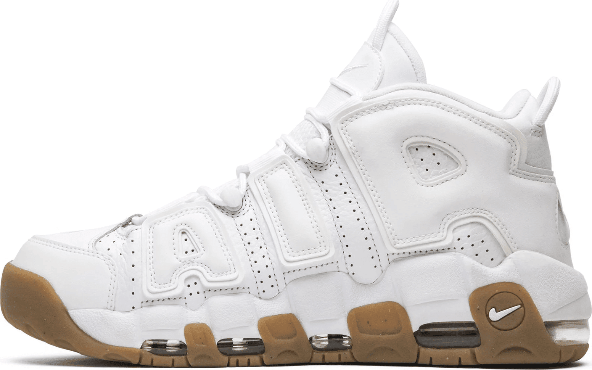 Men's Air More Uptempo White Gum Shoes