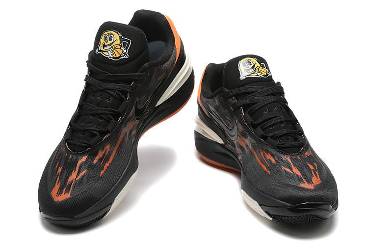 Men's Air Zoom G.T Cut 2 Black Orange Shoes - Image 4