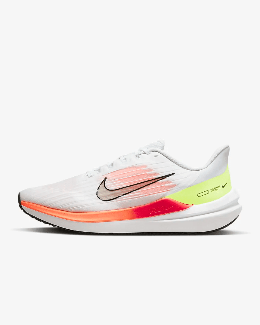 Men's Air Zoom Winflo 9 White Bright Crimson Shoes