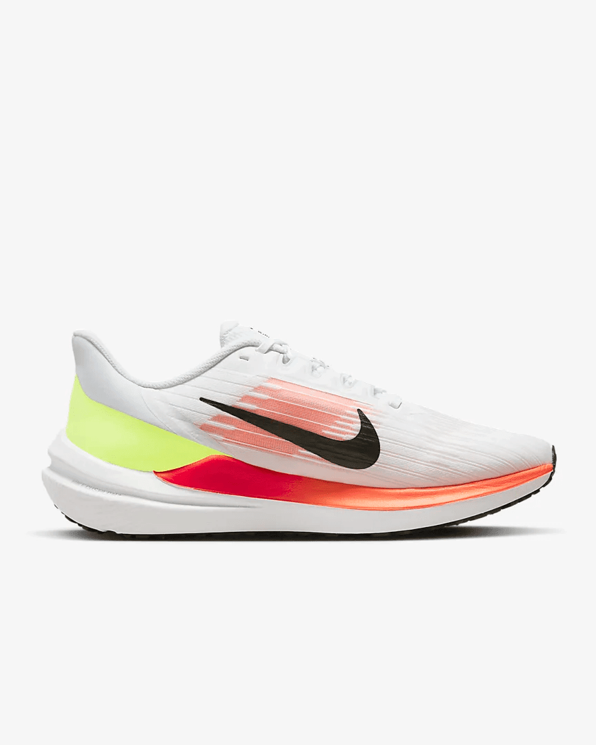 Men's Air Zoom Winflo 9 White Bright Crimson Shoes - Image 2