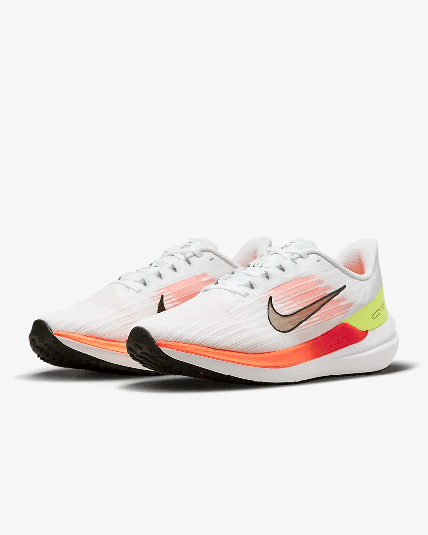 Men's Air Zoom Winflo 9 White Bright Crimson Shoes - Image 3
