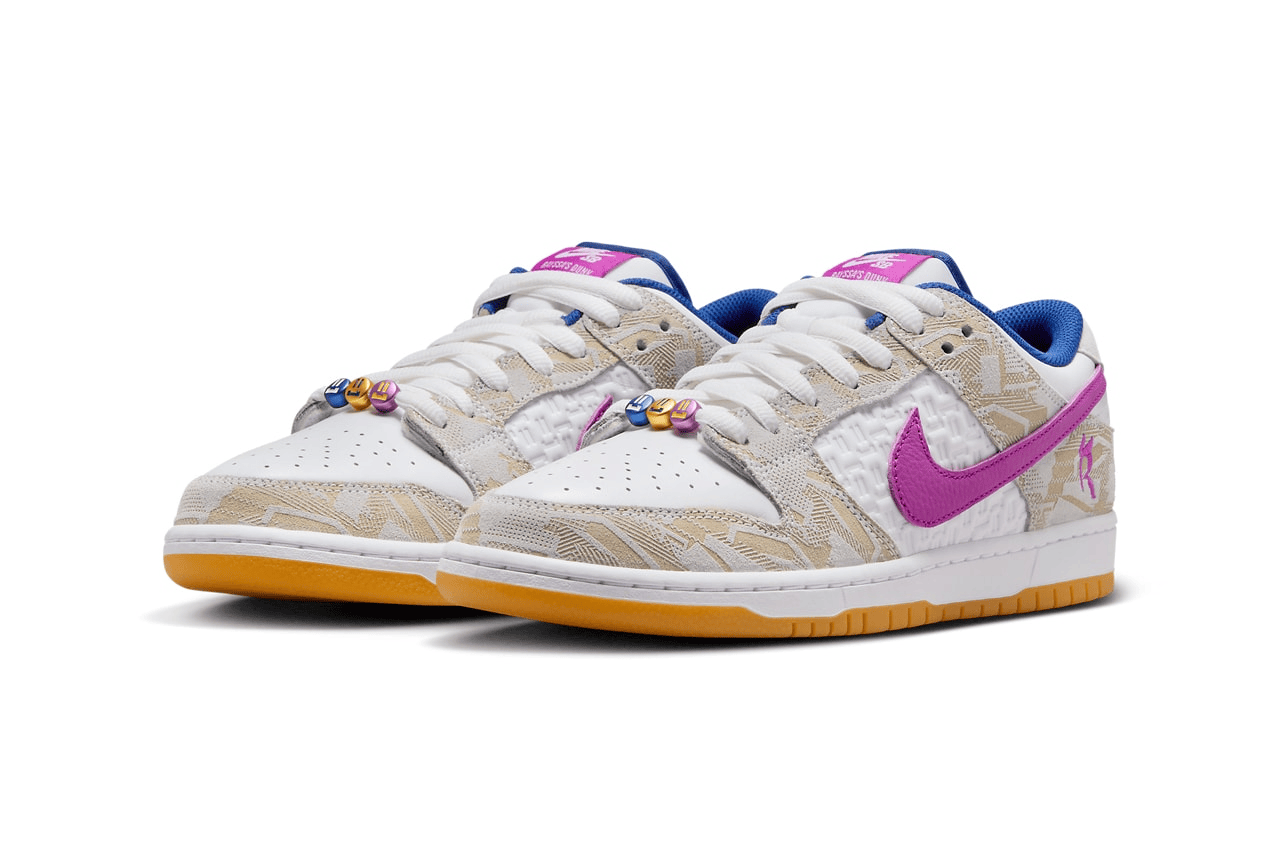 Men's Dunk Low ×Rayssa Leal White Blue Purple Shoes - Image 3
