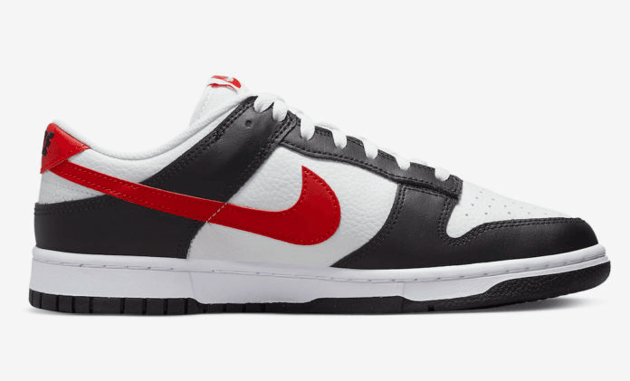 Men's Dunk Low Black White Red Shoes - Image 2