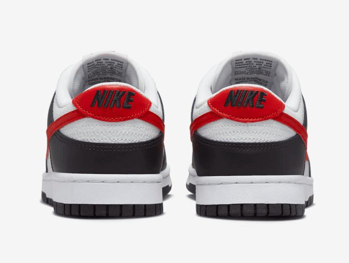 Men's Dunk Low Black White Red Shoes - Image 5