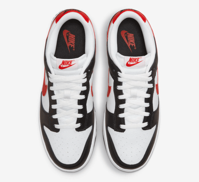 Men's Dunk Low Black White Red Shoes - Image 4