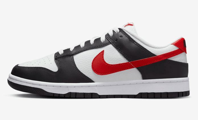 Men's Dunk Low Black White Red Shoes