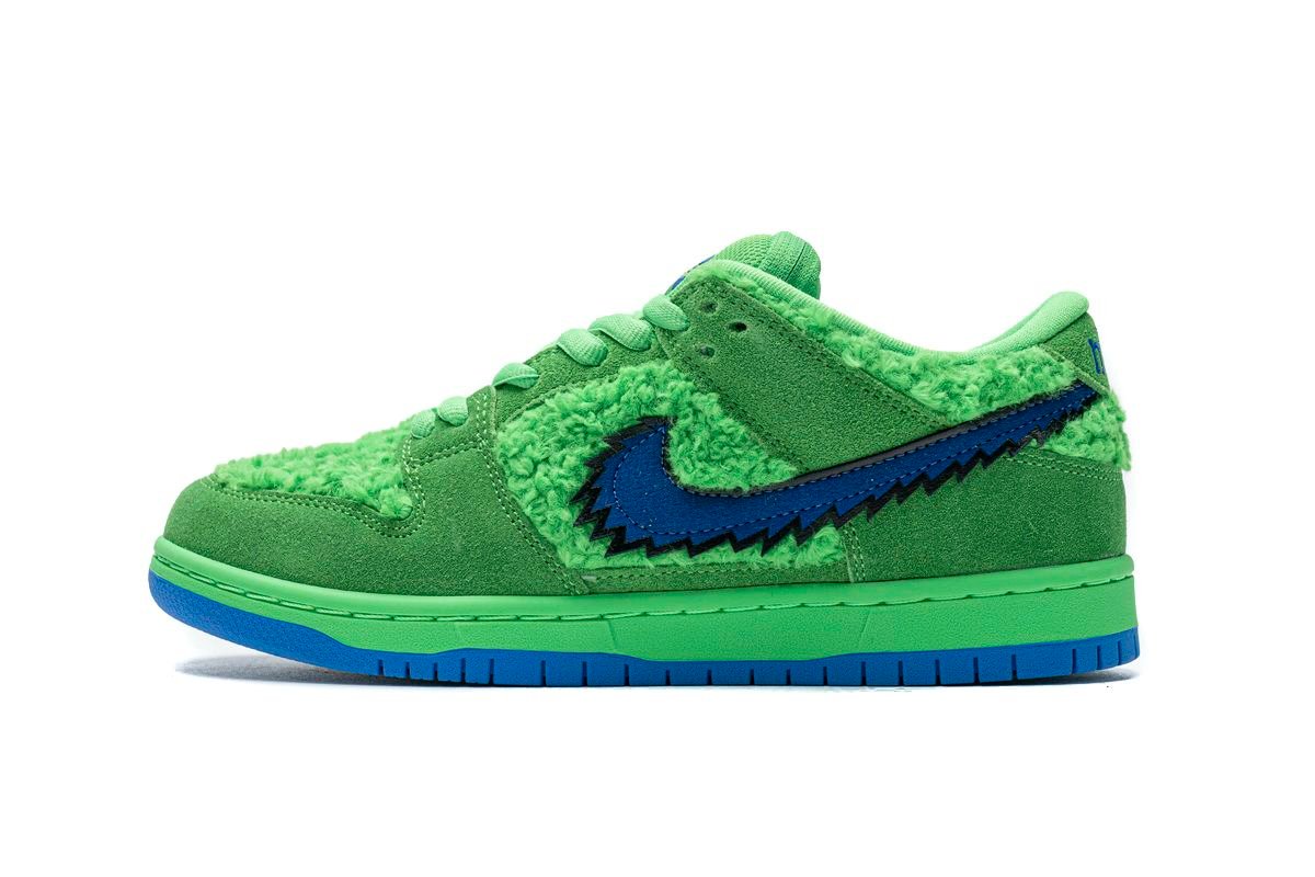 Men's Grateful Dead x Nike SB Dunk Low Green Bear Shoes