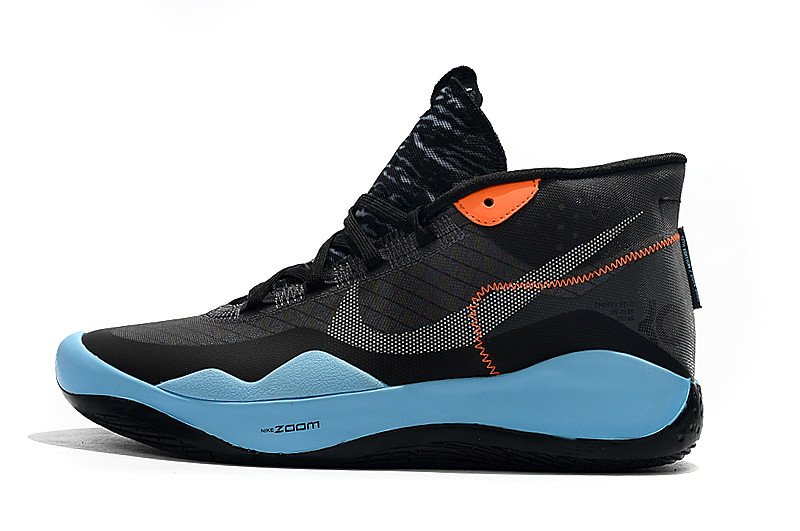 Men's KD 12 Black Blue Shoes