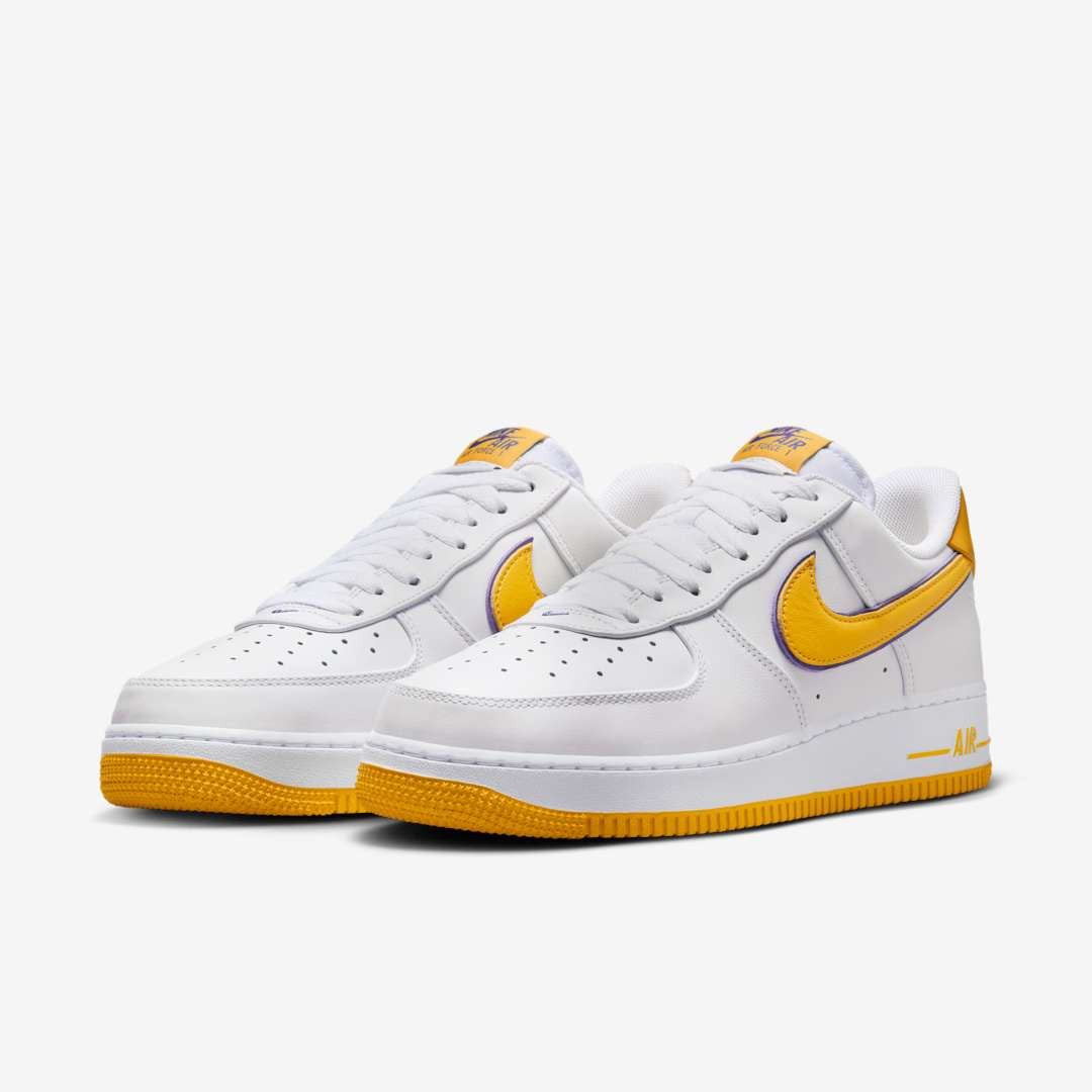 Men's Nike Air Force 1 Low 'Lakers Home' Shoes - Image 3