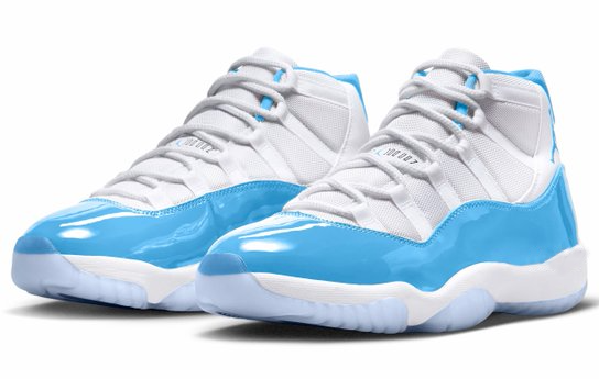 Men's Nike Air Jordan 11 White Blue Shoes