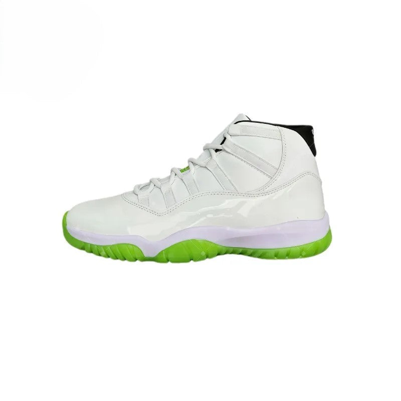 Men's Nike Air Jordan 11 White Neon Shoes