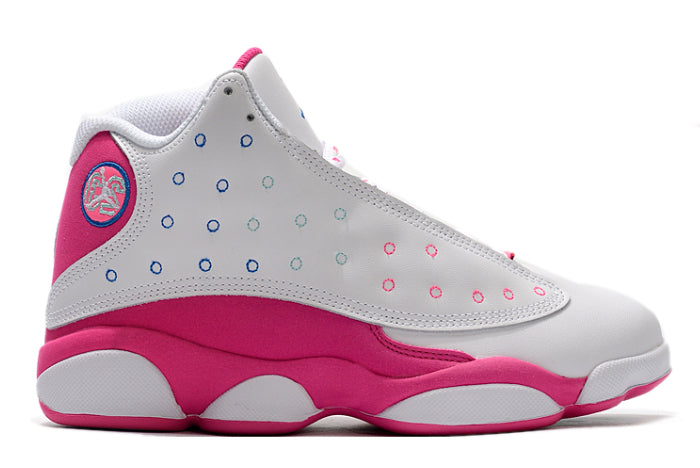 Men's Nike Air Jordan 13 Retro Vivid Pink-Blue Shoes