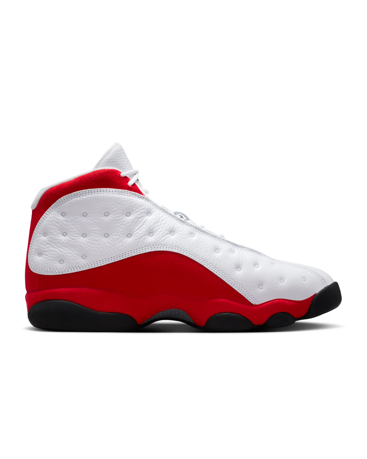 Men's Nike Air Jordan 13 Retro White and University Red Shoes - Image 2